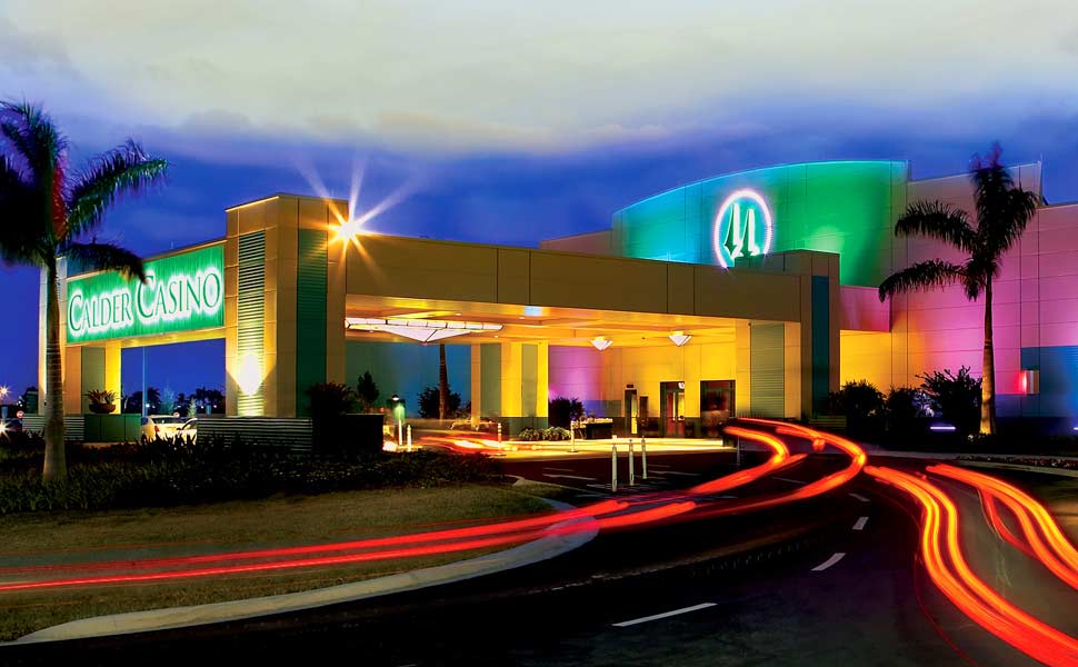 Calder Casino night exterior shot